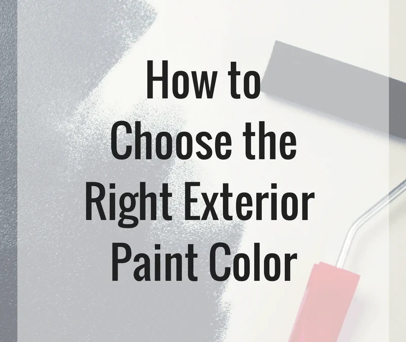 Tips to choose right exterior paint color